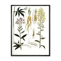Дизајн на „Антички растителен живот VIII“ Фарма куќа врамена платно wallидна уметност печатење