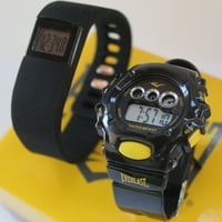 Everlast дами дигитален мултифункционален приказ часовник со дигитални активности за трагач - црн часовник