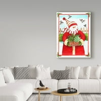 Заштитена марка ликовна уметност „Кошница за подароци од снежен човек“ платно уметност од Мелинда Хипшер