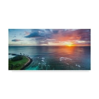 Трговска марка ликовна уметност „Меџик остров зајдисонце широко“ платно уметност од Камерон Брукс