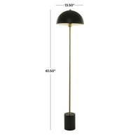 Декод 62 Чадор стил Црна подна ламба со црна метална сенка