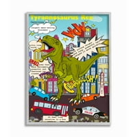 Студените индустрии за забавни факти за диносаурус Т-Ре ја уништуваат градската сцена во рамките на wallидната