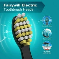 Електрична четка за заби Ултразвучна четка за заби црни заби за чистење на белење на четки за четки меки и