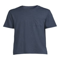 Атлетски работи маица за меки џебни кратки ракави за мажи, големини S-4XL