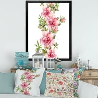 DesignArt 'Букет од виолетова и розова цвеќиња II' Фарма куќа врамена уметничка печатење