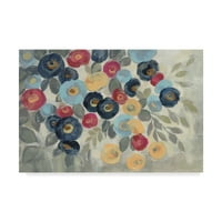 Трговска марка ликовна уметност „Зимски цвеќиња i“ платно уметност од Силвија Василева