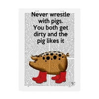 Заштитена марка ликовна уметност „Никогаш не се бори со платното на свињи од фан фанки