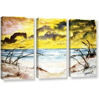 Artwall Derek McCrea Dunes на песок на плажа сет на платно завиткано од галерија со 3 парчиња