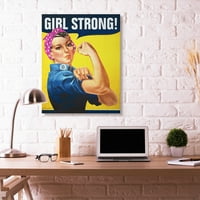 Sulpell Home Décor Girl Girl Силен гроздобер жена постер дизајн платно wallидна уметност од ретро -котел