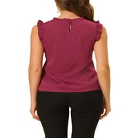 Уникатни поволни цени, женски разгален облик на ракави, без ракави на ракави, врвен блуза, врвен блуза