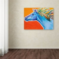 Трговска марка ликовна уметност коњ како ветер платно уметност од dawgart