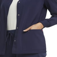 ScrubStar женска етичка ткаенина за истегнување предна активен загревање на јакна WM12J403B
