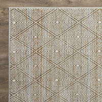 Loomaknoti Alanzo Alburnt 9 '12' Геометриски затворен простор за килим од беж крем