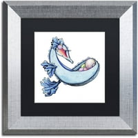 Трговска марка ликовна уметност Океан богатство - Змеј Канвас уметност од ennенифер Нилсон, црна мат, сребрена