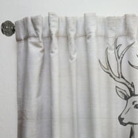 Дизајн на „Убава и дива елен VI“ панел за завеси во куќата