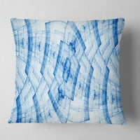 DesignArt светло сина фрактална цветна решетка - Апстрактна перница за фрлање - 18x18