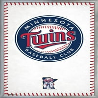 Минесота близнаци - постер за wallидови на лого, 22.375 34