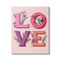 Indtries intures розова loveубов типографија смели цветни букви пролетни цвеќиња, 20, дизајн од Ришел Лин
