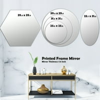 DesignArt 'Ретро кружна шема геометриска' модерна овална wallидна огледало - Вител