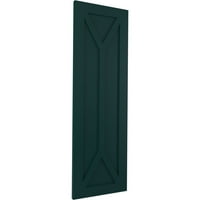 Ekena Millwork 12 W 69 H TRUE FIT PVC San Carlos Mission Style Fixed Mount Sulters, Thermal Green