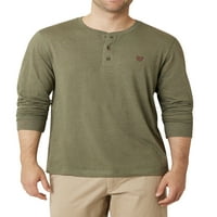 Chaps Men's Long Sleeve Slub Jersey Henley -големина на XS до 4xB