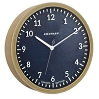 Кросли современа кафеава дабова боја изгледа 15 тексас бирање кварц Точен аналоген wallиден часовник