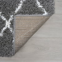 Современа површина килим дебела дијамантска сива, бела дневна соба лесна за чистење