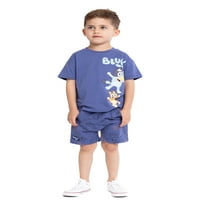 Графички маици и шорцеви од Bluey Toddler Boy, 2-парчиња, големини 12M-5T