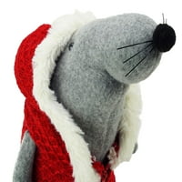 12 стоечки глушец со црвена боја на палто за Божиќно таблети