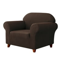 Покрив за софа на Subrte Sofa со дополнителен капак на седиштето за перничиња, фотелја, чоколадо