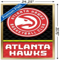 Атланта Хоукс - постер за wallидови на лого, 22.375 34