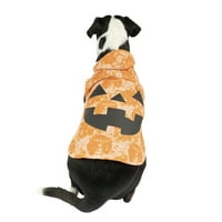 Живописен живот облека за кучиња за Ноќта на вештерките, портокалова џек-о-фенер Худи, за кучиња, средна големина