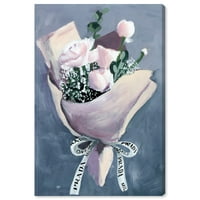 Студио Винвуд Студио Флорална и ботаничка wallидна уметност платно „Испорака“ за нејзините „Флорали“ - розова,