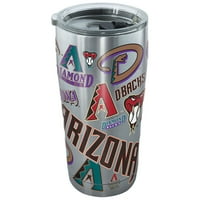 Arizona Diamondbacks низ целиот Oz Tumbler од не'рѓосувачки челик со капак