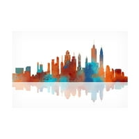 Марлен Вотсон 'Newујорк Newујорк Skyline 2' Canvas Art