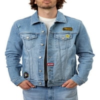 Jordorache Vintage Men's Nash Parces Denim јакна, големини S-2XL, машки тексас Jeanан јакни
